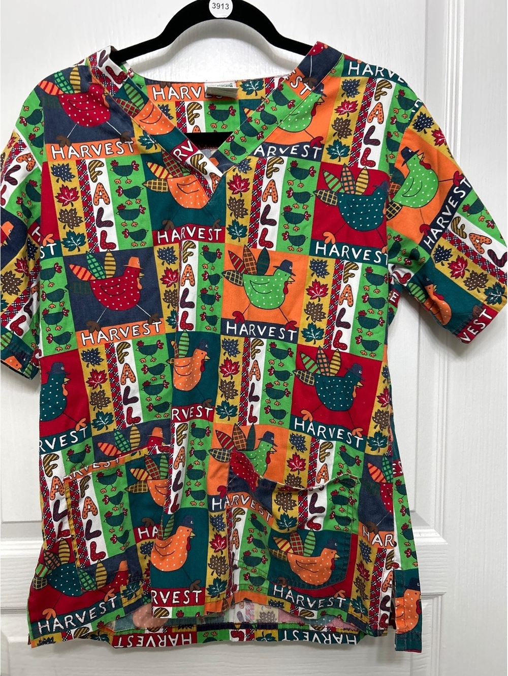 Uniform Advantage Harvest Fall Print Scrub Top